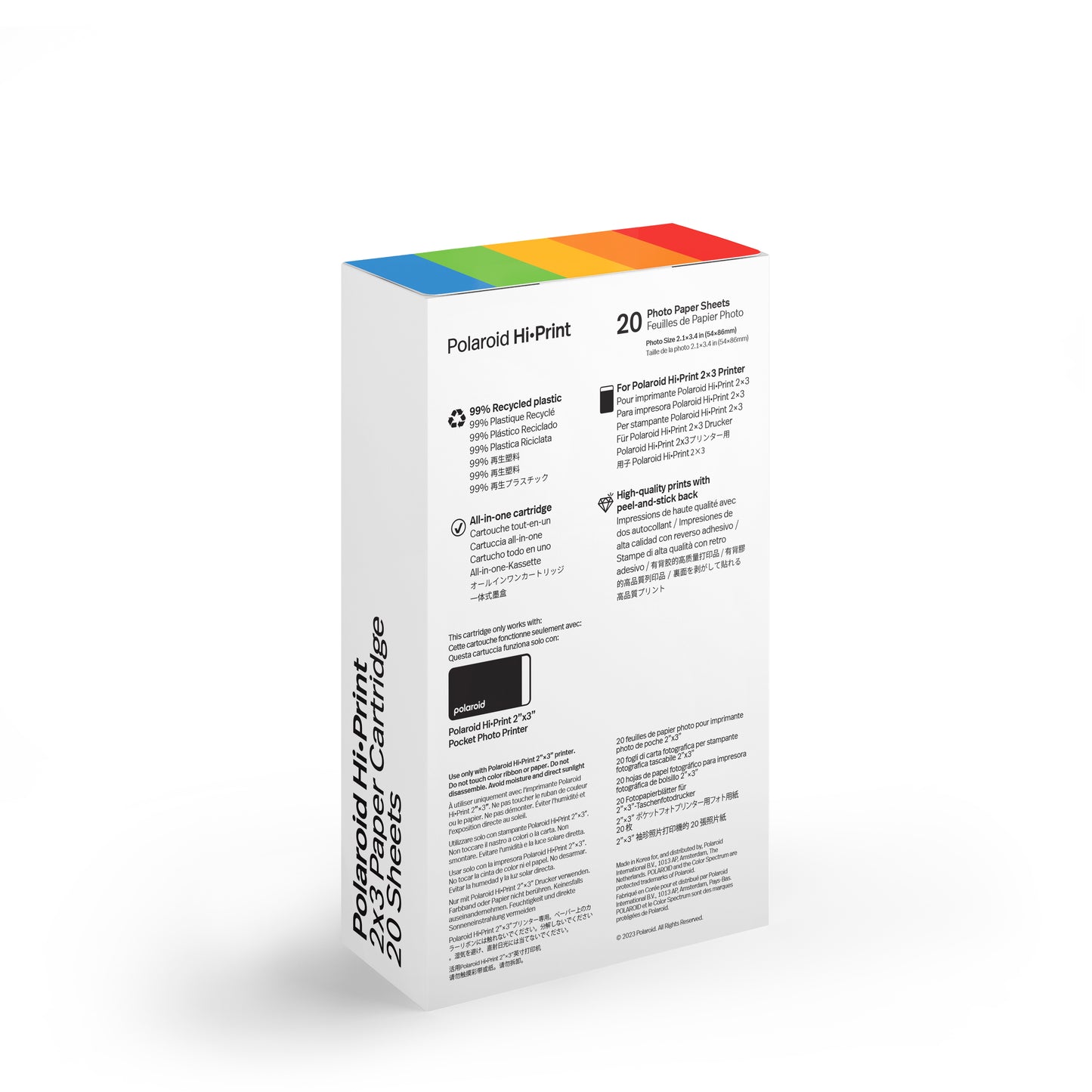 Polaroid Hi•Print 2x3 Paper Cartridge (20 Sheets)