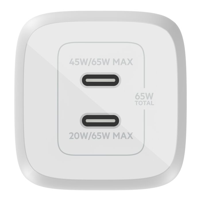 Belkin 65W Dual USB-C GaN Wall Charger with PPS